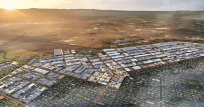 Aerial view of California Forever